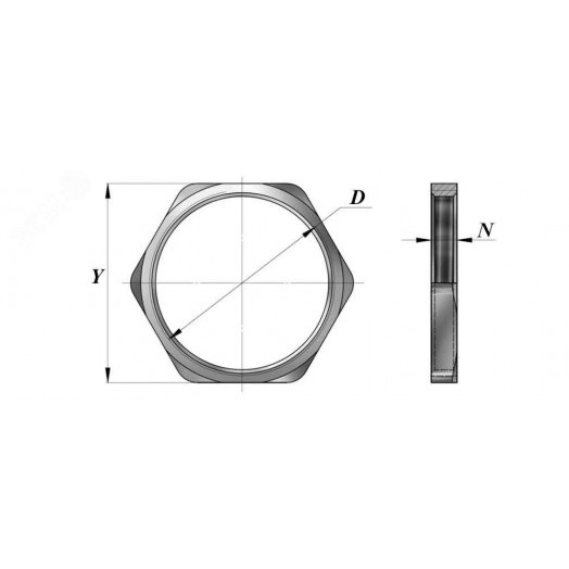 Гайка ГП2Н-М  25х1,5 ГОФРОМАТИК