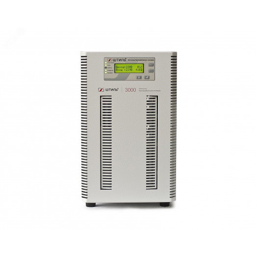 Источник бесперебойного питания online 3000 Ва/ 2700 кВт, фаза 1/1, входные разъемы IEC-320-C20, выходные разъемы IEC-320-C13 (3 шт), EURO F-type сзаземлением (2 шт), IEC-320-C19 (1 шт)