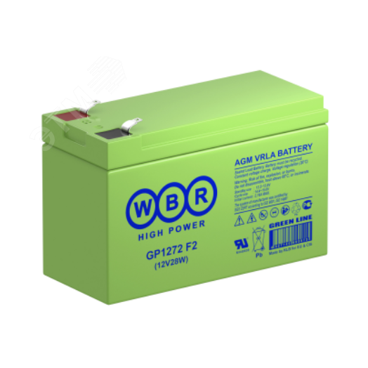 Аккумулятор GP 12В 7,2Ач F2