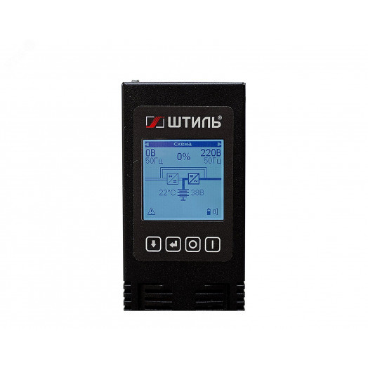 Источник бесперебойного питания Online Rack 1000 ВA/900 Вт, 1Ф/1Ф, ЖК-дисплей, без АКБ, IEC-320-C13 (6 шт.), EURO с заземлением (1 шт.), з/у 10А, 2U