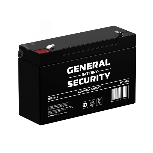 Аккумулятор GSL 6В 12Ач
