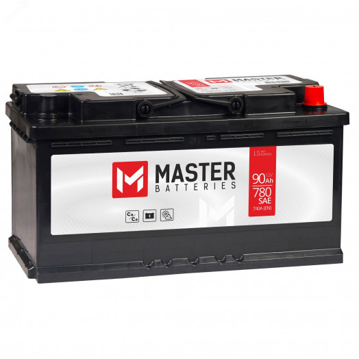 Аккумулятор автомобильный MASTER BATTERIES 90Ah R+