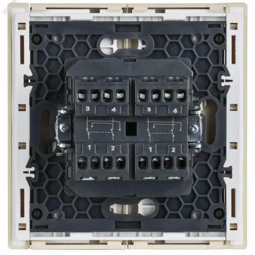 FORTE&PIANO Выключатель 2-клавишный перекрестный 10А FP409 ваниль IEK