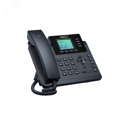 Телефон IP начального уровня  с 4-мя линиями, поддержка PoE, без блока питания