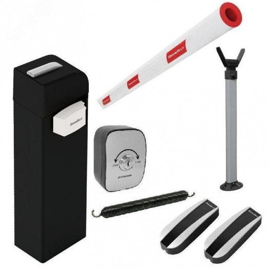 Комплект автоматического шлагбаума с круглой стрелой 4 м, интенсивность 70 %, время открывания 6 сек., 220 В, 220 Вт, IP54, -40...+55 град.С, 222х328х980 мм. В комплекте: стойка Barrier-PRO со встроенной сигнальной лампой и приемником, круглая с