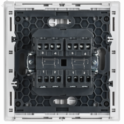 FORTE&PIANO Выключатель 2-клавишный перекрестный 10А FP209 белый IEK