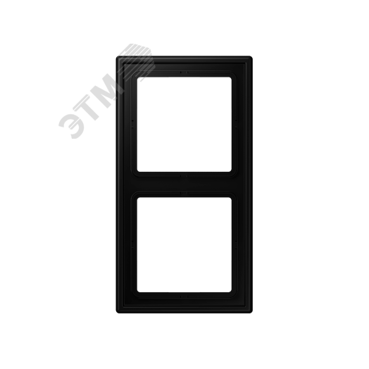 Рамка 2 поста, дюропласт, черный матовый