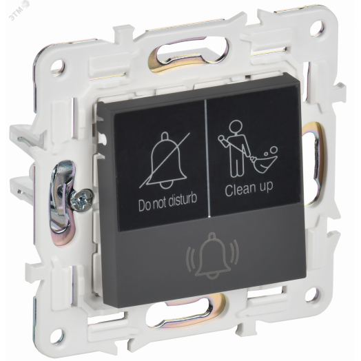 SKANDY Кнопка звонка с индикацией для отелей 10А SK-V17G графит IEK