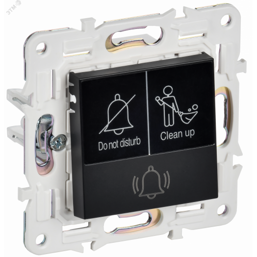 SKANDY Кнопка звонка с индикацией для отелей 10А SK-V17Bl черный IEK