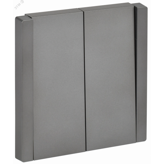 FORTE&PIANO Выключатель 2-клавишный перекрестный 10А FP509 сталь IEK