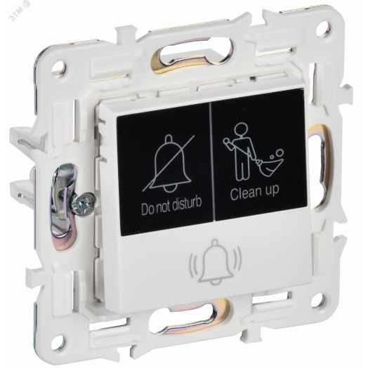 SKANDY Кнопка звонка с индикацией для отелей 10А SK-V17W арктический белый IEK