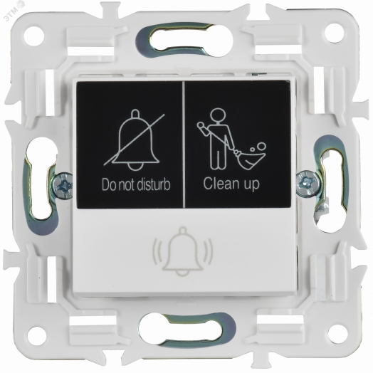 SKANDY Кнопка звонка с индикацией для отелей 10А SK-V17W арктический белый IEK