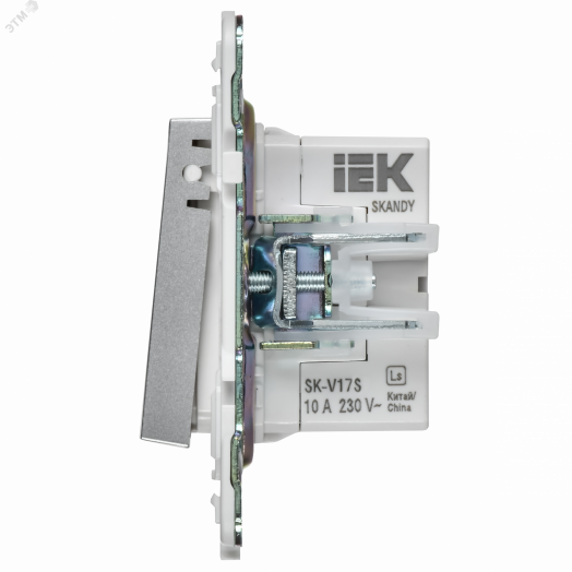 SKANDY Кнопка звонка с индикацией для отелей 10А SK-V17S серебряный IEK