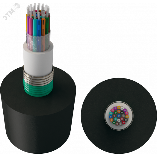 Кабель оптический в канализацию с ЦТ. бронированный стальной лентой. G.651 ОМ2(50/125). 4 волокна. нг(А)-HF. 2.7 кН