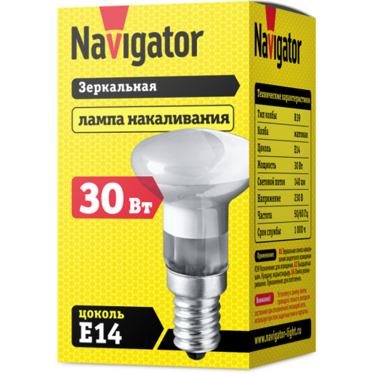 Лампа накаливания 94 318 NI-R39-30-230-E14 (КНР) Navigator 94318