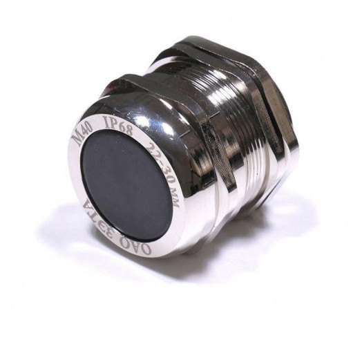Ввод кабельный М40 IP68 d22-30мм латунь ГОФРОМАТИК zeta30120
