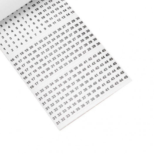 Маркер самоклеящийся от 1 до 45 (10 страниц) Rexant 07-6203