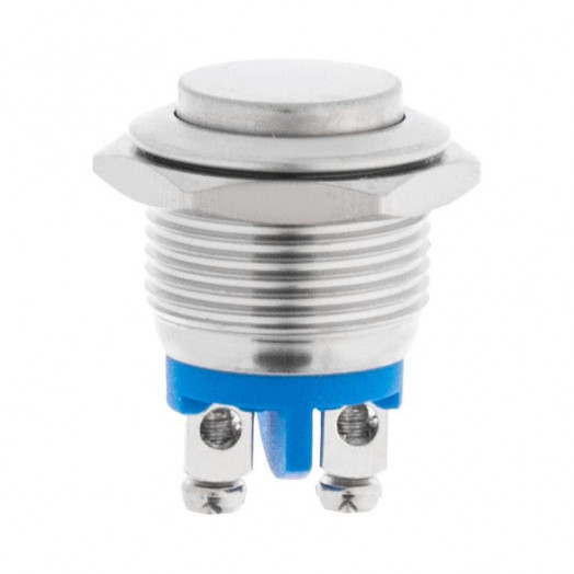 Кнопка антивандальная d16 без фикс. (2с винт) (ON)-OFF выпуклая (A16-A3) блист. Rexant 06-0348-A