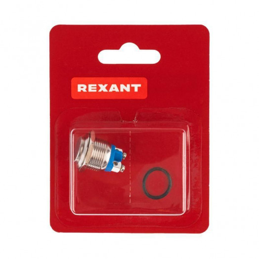 Кнопка антивандальная d16 без фикс. (2с винт) (ON)-OFF выпуклая (A16-A3) блист. Rexant 06-0348-A