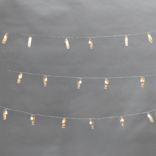 Гирлянда светодиодная "Прищепки" 5м 30LED тепл. бел. 2Вт 220-240В IP20 Neon-Night 303-032