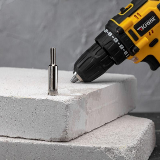 Сверло алмазное 12мм по керамике и стеклу Kranz KR-92-0004