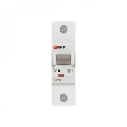 Выключатель автоматический 1п C 10А 15кА ВА 47-125 PROxima EKF mcb47125-1-10C