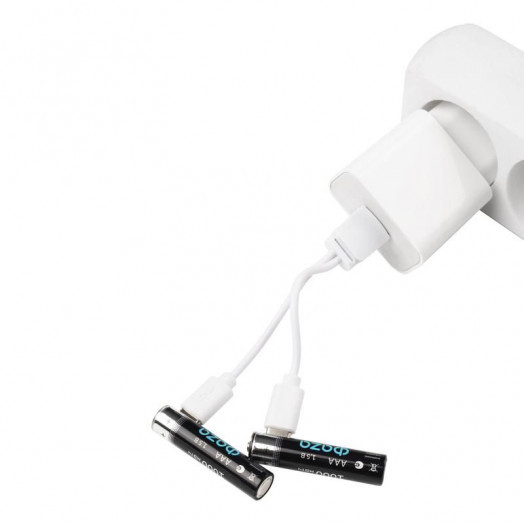 Аккумулятор литиевый AAA 1.5В Li-Ion 1000мВт.ч 660мА.ч зарядка от Type-C шнур в комплекте BL-2 (уп.2шт) ФАZА 5061637