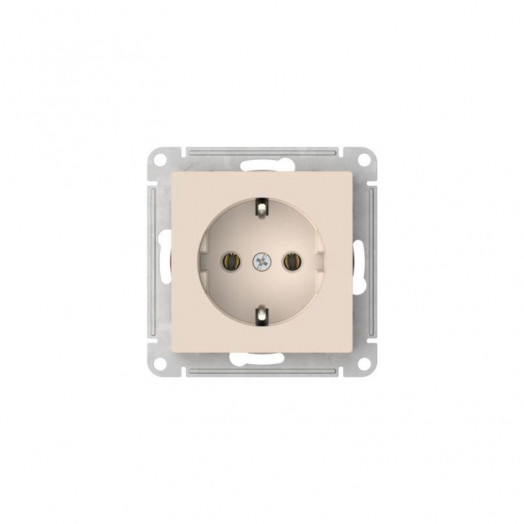 Розетка AtlasDesign 16А с заземл. быстрозажим. клем. механизм беж. SE ATN000243S