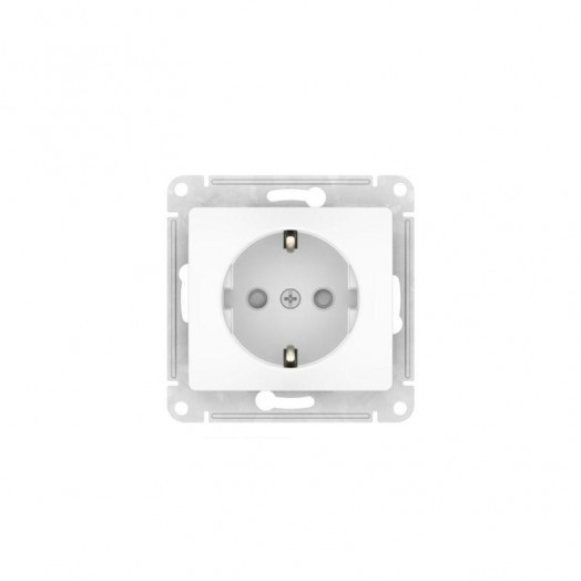 Розетка Glossa 16А с заземл. защ. шторки быстрозажим. клем. механизм бел. SE GSL000145S