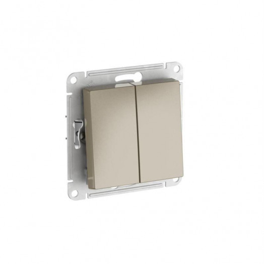 Выключатель 2-кл. AtlasDesign (сх. 5) 10AX быстрозажим. клем. механизм шампань SE ATN000551S
