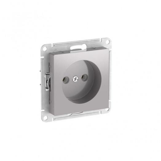 Розетка AtlasDesign 16А без заземл. без шторок быстрозажим. клем. механизм алюм. SE ATN000341S