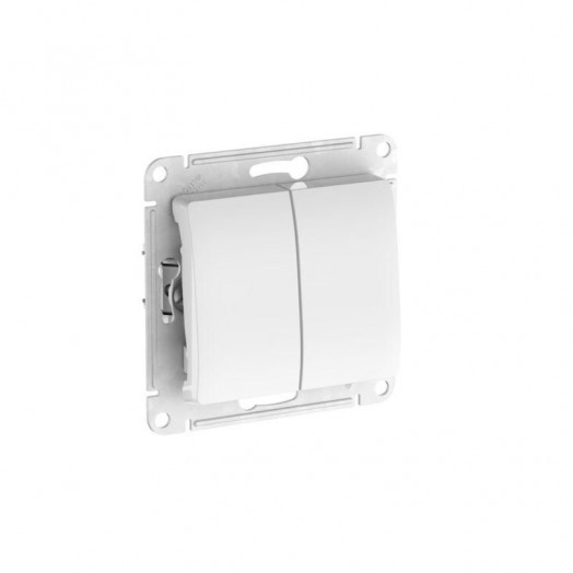 Выключатель 2-кл. Glossa (сх. 5) 10AX быстрозажим. клем. механизм бел. SE GSL000151S