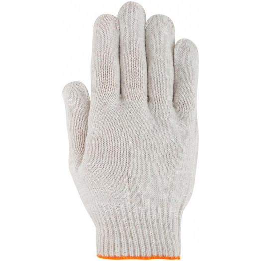 Перчатки вязаные "Волна" (4 нити) 10 класс вязки х/б с ПВХ 12491