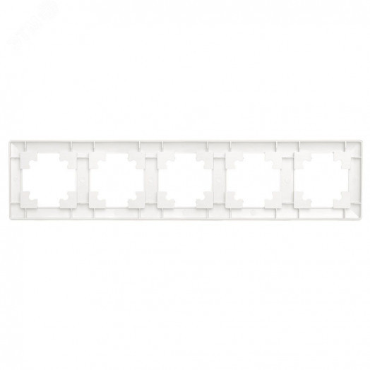 Рамка пятиместная пластик серия Катрин белый STEKKER