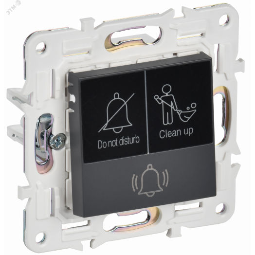 SKANDY Кнопка звонка с индикацией для отелей 10А SK-V17T титан IEK