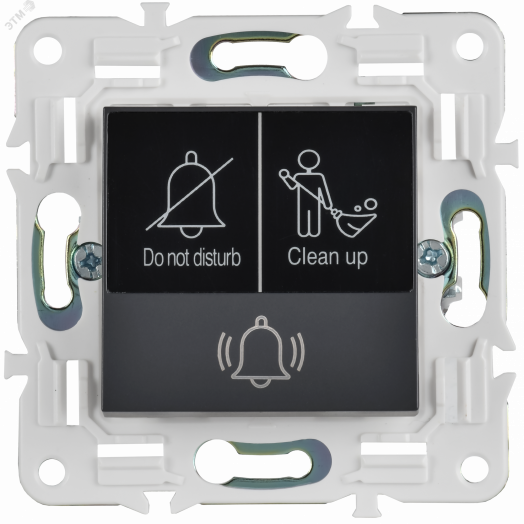 SKANDY Кнопка звонка с индикацией для отелей 10А SK-V17T титан IEK