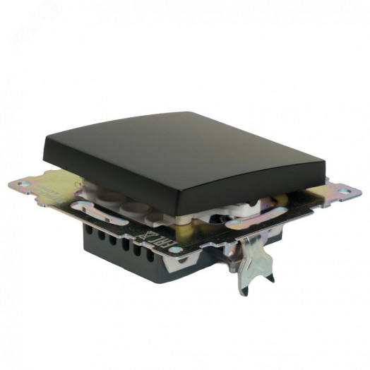 Переключатель перекрестный одноклавишный (механизм) 250В 10А серия Катрин черный STEKKER