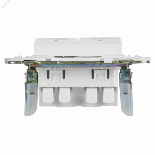 SKANDY Выключатель 2-клавишный с индикацией для отелей 10А SK-V16W арктический белый IEK