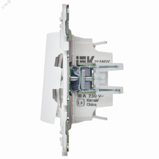 SKANDY Выключатель 2-клавишный с индикацией для отелей 10А SK-V16W арктический белый IEK