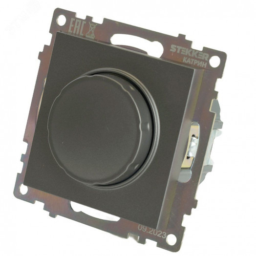 Выключатель диммирующий TRIAC (механизм) 250В 500W серия Катрин графит STEKKER