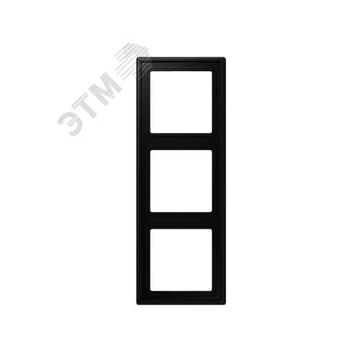 Рамка 3 поста, дюропласт, черный матовый