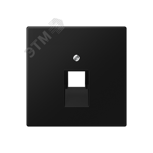 Плата (фиксация винтом) для одного модуля, термопласт, черный матовый