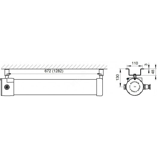 Скоба потолочного подвеса с креплением ДБИШ 745352.015 к ЛПП-50