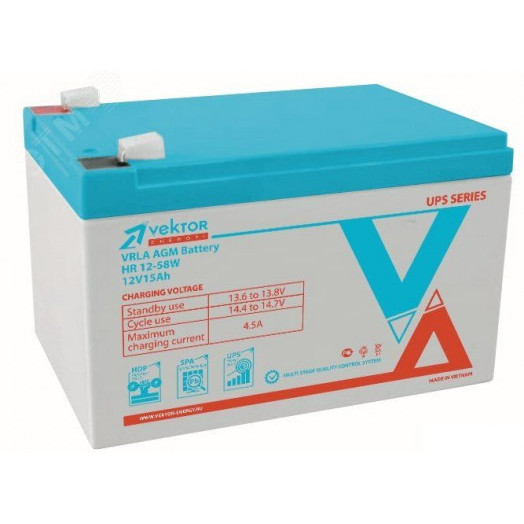 Аккумуляторная батарея Vektor Energy HR 12В 15Ач
