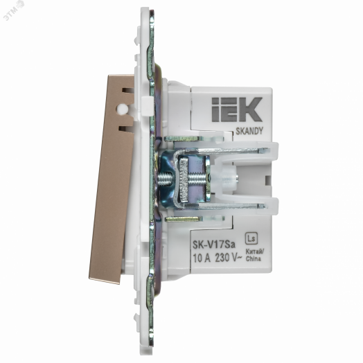SKANDY Кнопка звонка с индикацией для отелей 10А SK-V17Sa песочный IEK
