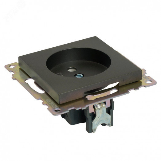 Розетка одноместная б/з (механизм) 250В 10А серия Катрин графит STEKKER