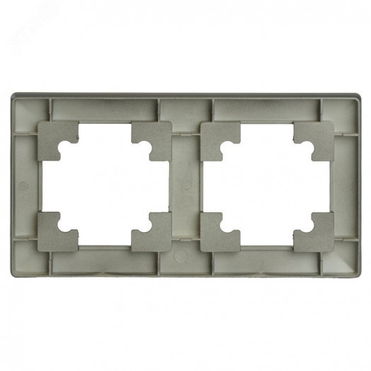 Рамка двухместная пластик серия Катрин графит STEKKER