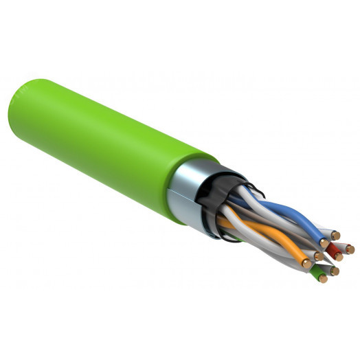 Витая пара F/UTP кат.6 4 пары 23AWG solid LSLTx   нг(А)-LSLTx зеленый (305м)