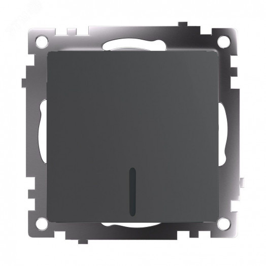 Выключатель одноклавишный c индикатором (механизм) серия Катрин графит STEKKER