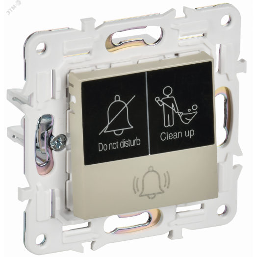 SKANDY Кнопка звонка с индикацией для отелей 10А SK-V17B бежевый IEK
